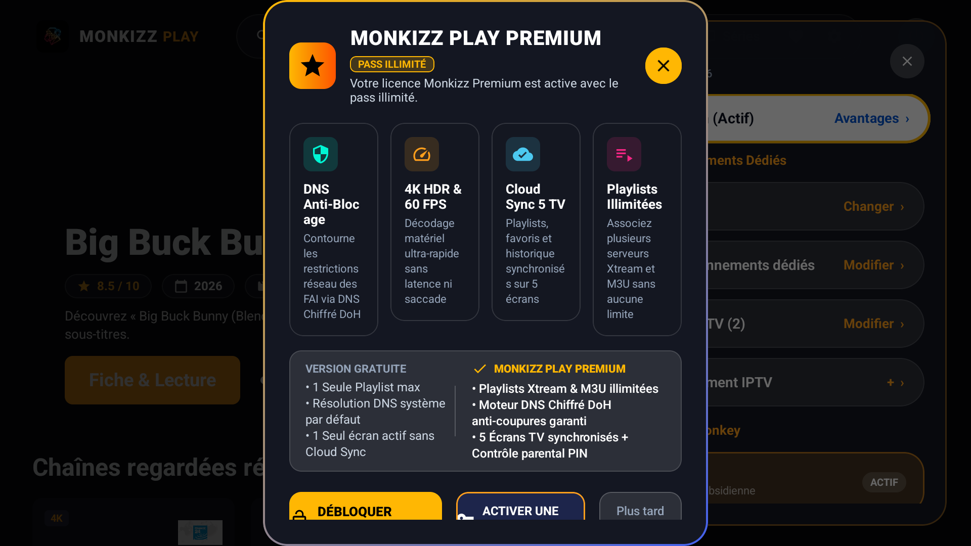 Modal Pass Illimité Premium